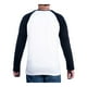 thumbnail image 4 of Playera Simply Basic para Hombre, Grande Blanco con Negro Marino Manga Larga Talla G, 4 of 4