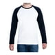 thumbnail image 1 of Playera Simply Basic para Hombre, Grande Blanco con Negro Marino Manga Larga Talla G, 1 of 4