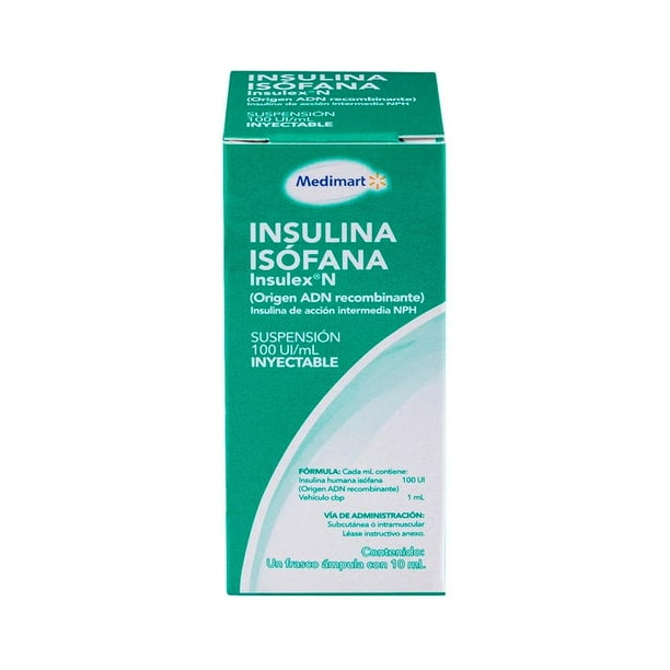 Insulina Medimart Insulex Hum Acc Int Nph 10 mL Walmart