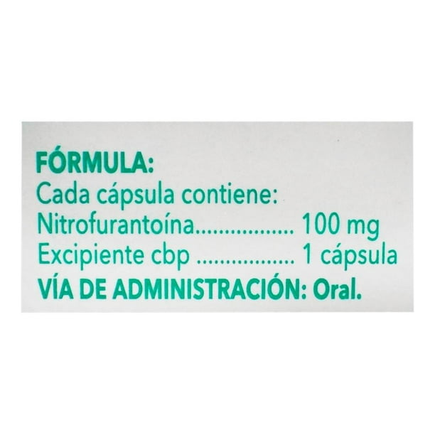 Nitrofurantoína Medimart 100 mg, 40 cápsulas | Walmart