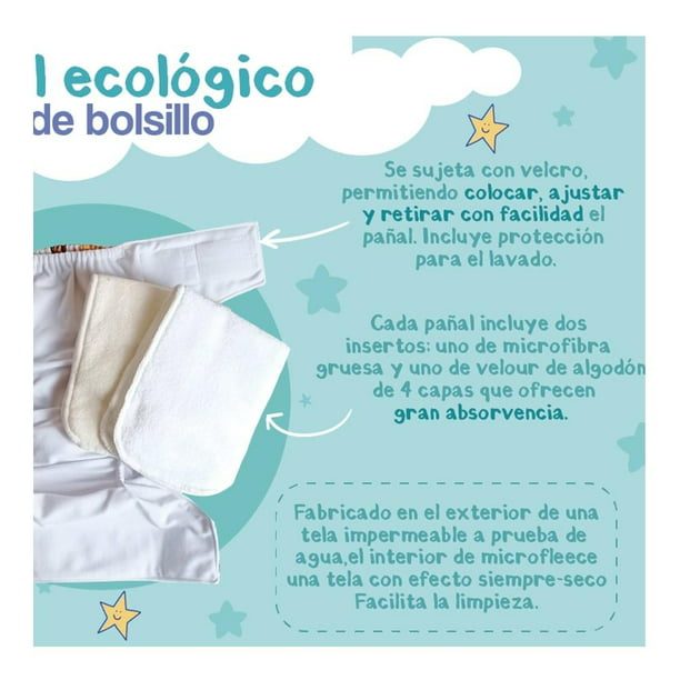 Pañal De Tela Ecológico Eco Bebé Bolsillo