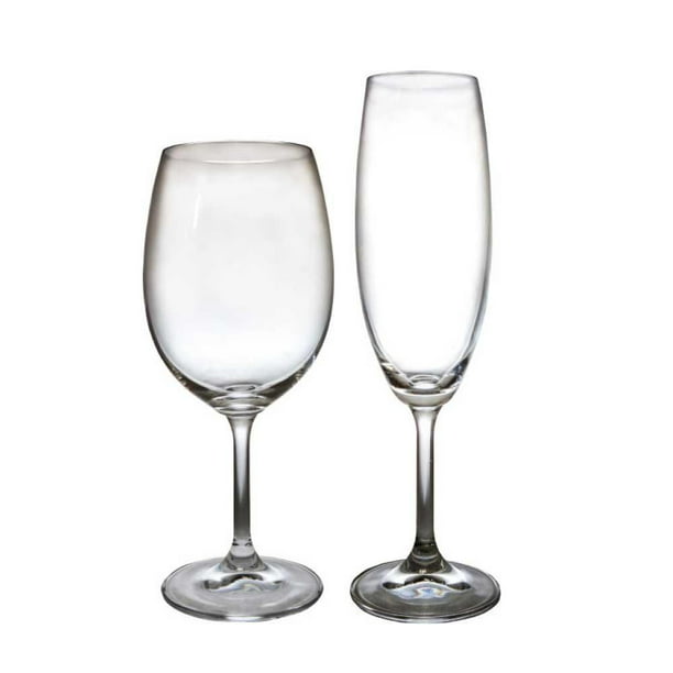 JUEGO DE COPAS Y VASOS, copas para champagne, vino y vaso de agua el set  completo en 3 colores para tu servicio de mesa, tenemos los…