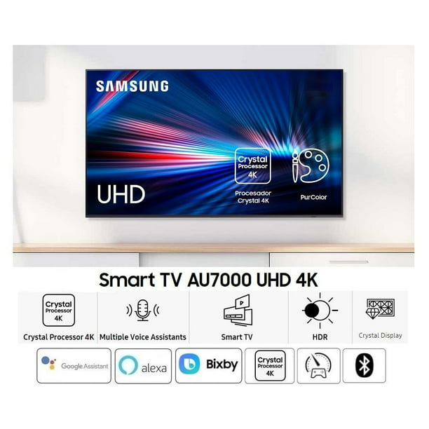 mero En necesidad de Prefacio TV Samsung 50 Pulgadas 4K Ultra HD Smart TV LED UN50AU7000FXZX | Walmart en  línea
