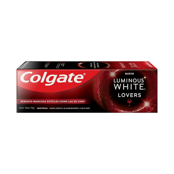 pasta dental colgate luminous white blanqueadora lovers line vino 70 g