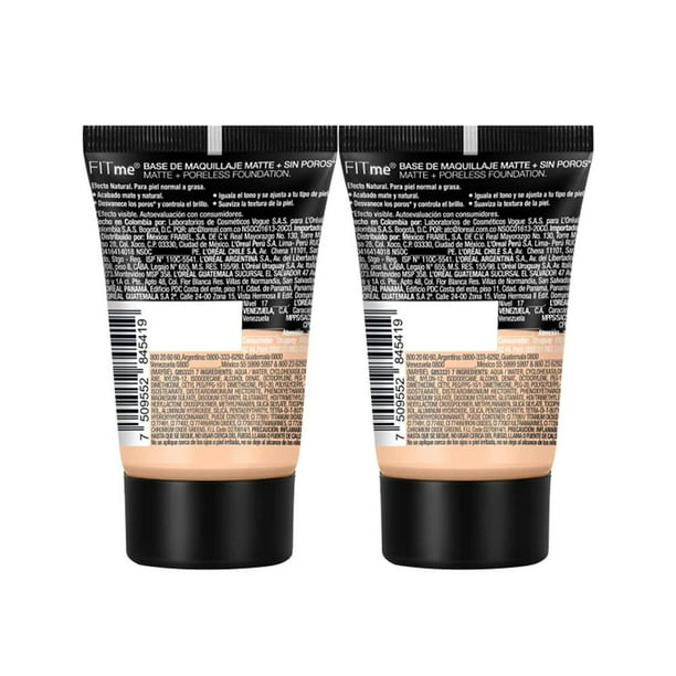 Base Maquillaje Fit Me Tono 120 Cl Maybelline 2 Pack
