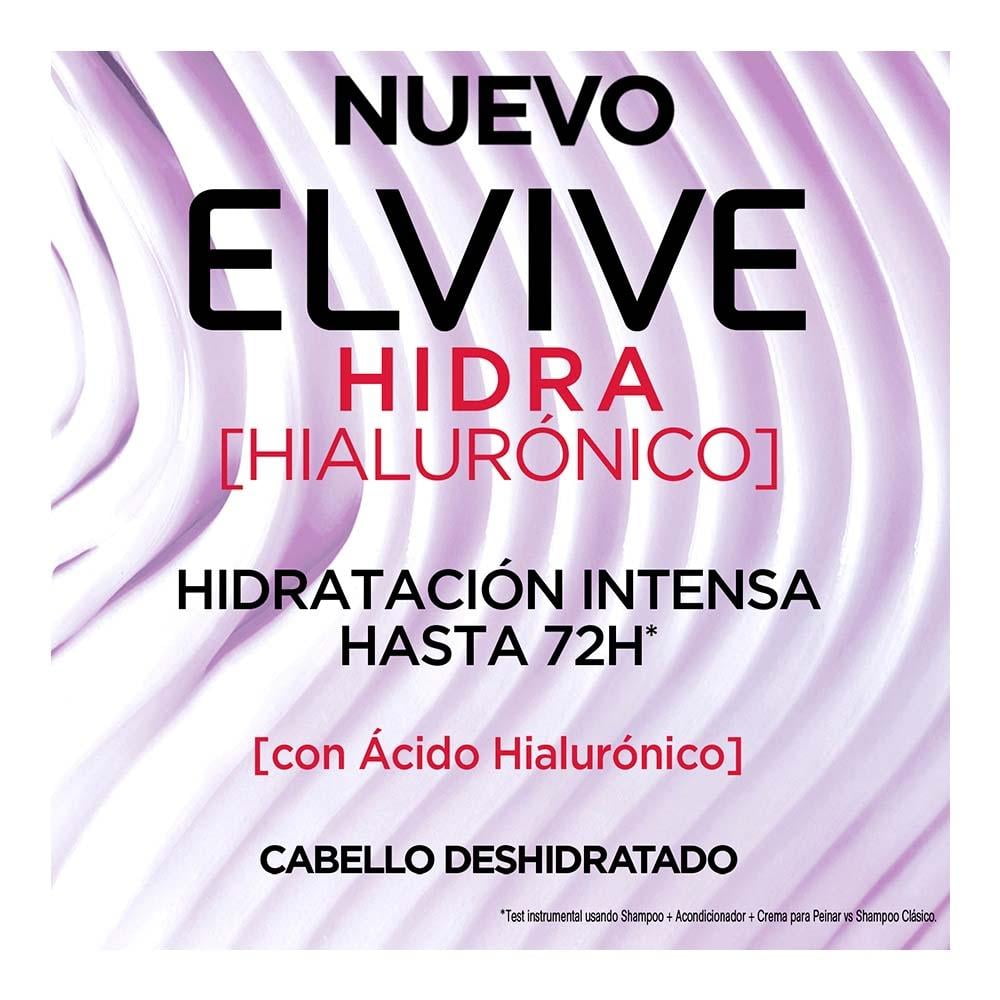 Kit Hidra Hialurónico L´oreal Elvive 4 pzs Shampoo, acondicionador,  mascarilla y crema para peinar