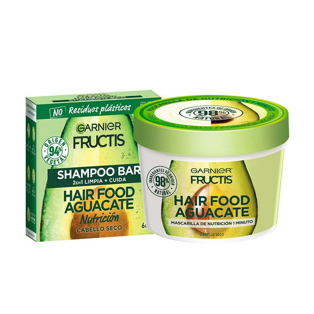 2 Pack Hair Shampoo Bar + Tarro Mascarilla Garnier Fructis 60 gr + 350 | Walmart en línea