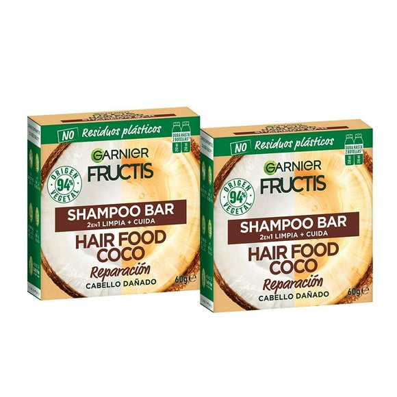 2 pack shampoo bar hair food coco garnier fructis 60 gr cu