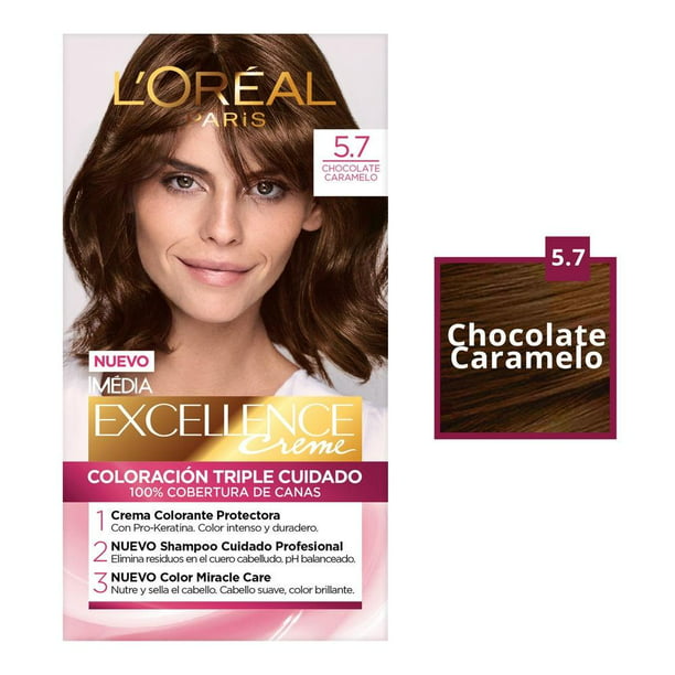 Sureste Rango escándalo Tinte para cabello L'Oréal Imédia Excellence creme 5.7 chocolate caramelo |  Walmart