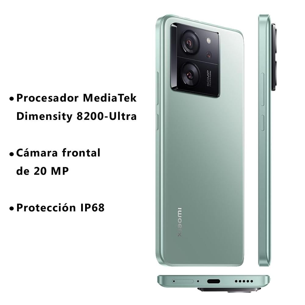 Xiaomi 13T 5G 12GB/256GB Verde (Meadow Green) Dual SIM - Sin Cámara Leica