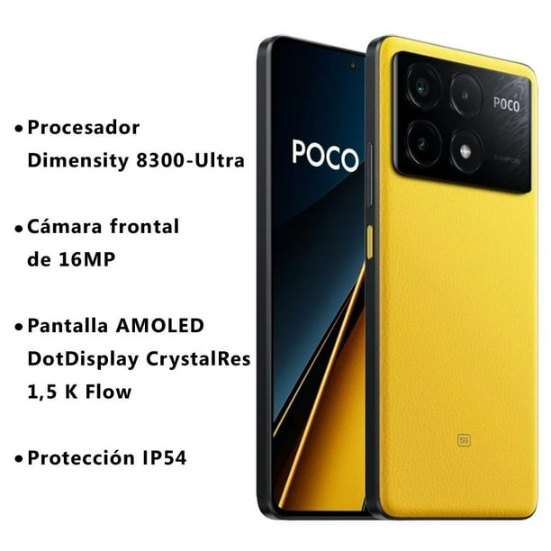 Smartphone Xiaomi Poco X6 Pro 5G 12GB RAM 512GB ROM Amarillo Desbloqueado