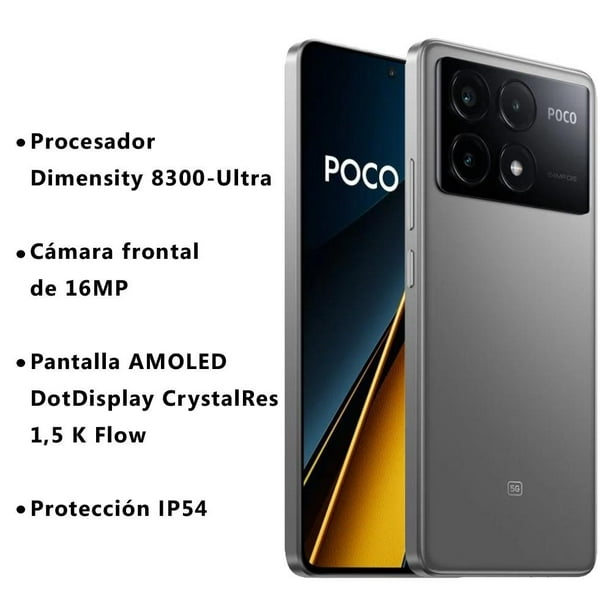 Smartphone Xiaomi Poco X6 Pro 5G 12GB RAM 512GB ROM Gris