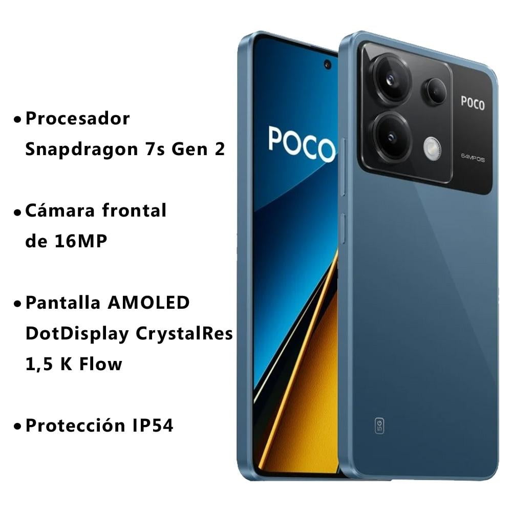 Celular Xiaomi Poco X6 256GB 8GB Blue 5G DS — ZonaTecno