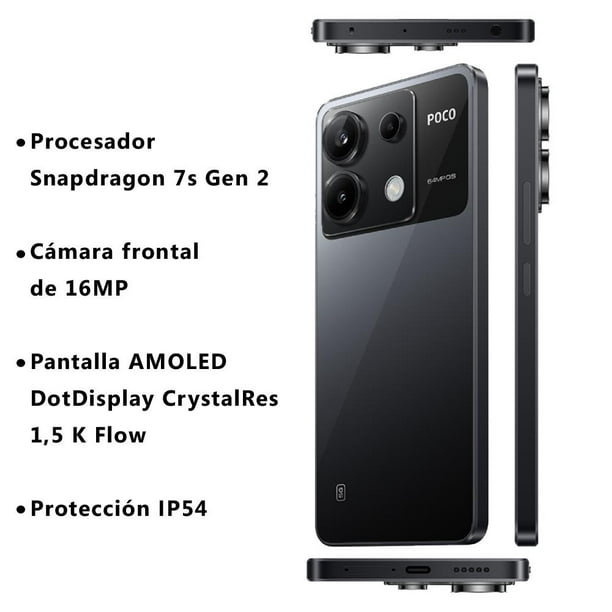 Smartphone xiaomi poco x6 12gb - 256gb - 6.67' - 5g - negro