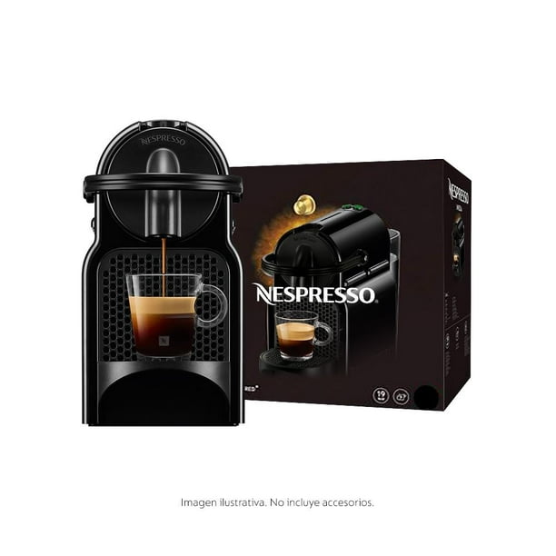 Cafetera Inissia Nespresso Negra para Espresso y Lungo