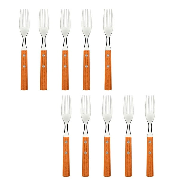 Tramontina Polywood Juego de Tenedores Stainless Steel Forks Set with  Polywood Handle (3 pc)