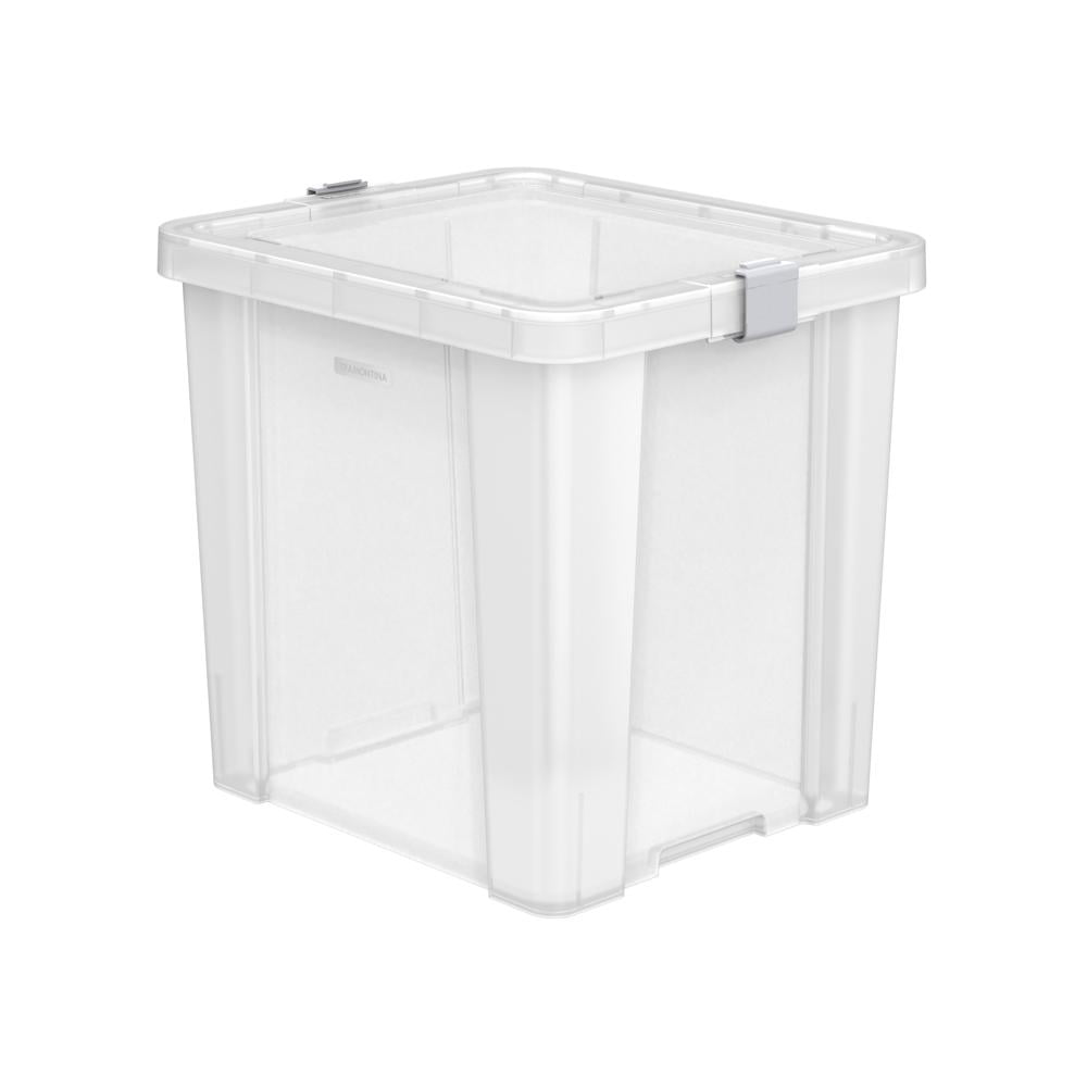 Caja de almacenamiento plegable de plástico Caja de almacenamiento apilable  de almacenamiento plegables transparentes portátiles para pap , marrón