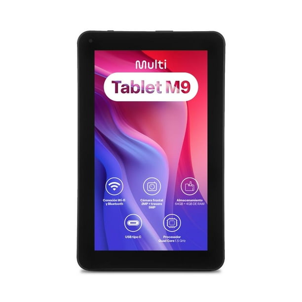 Tableta Multi M9 64 GB Negro