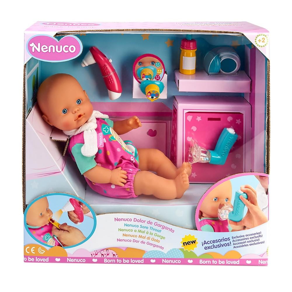  Nenuco Cuna de buen sueño con muñeca, cuna y accesorios, muñeca  de 14 pulgadas : Juguetes y Juegos