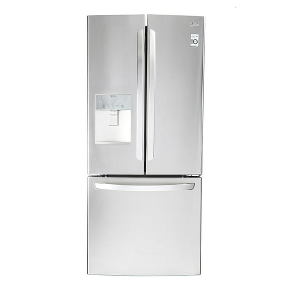 refrigerador 22 pies lg con despachador de agua acero inox
