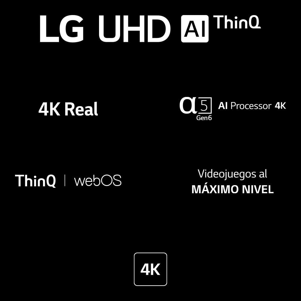 TV LG 65 Pulgadas UHD 4K TV AI ThinQ SMART TV 65UQ80BFPSB