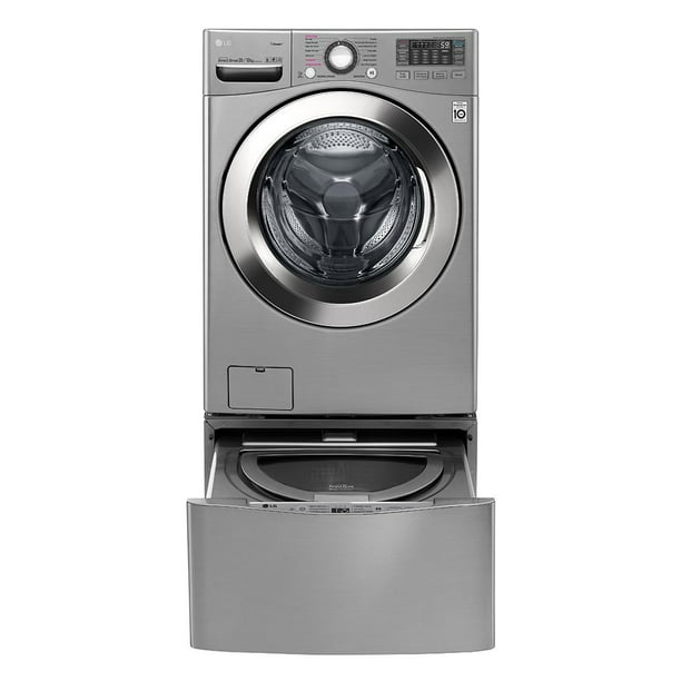 Lavasecadora LG 20 Kg Silver más Twin Wash Mini de 3.5 Kg