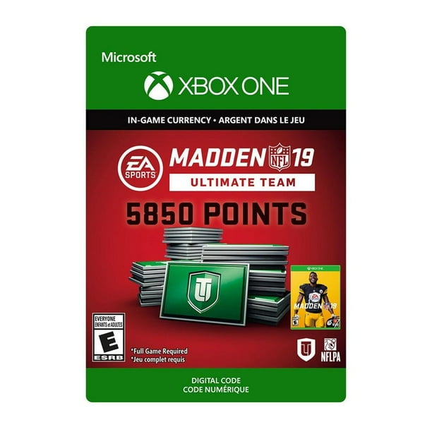 Moneda Virtual Madden NFL 19 Xbox One 5850 Puntos