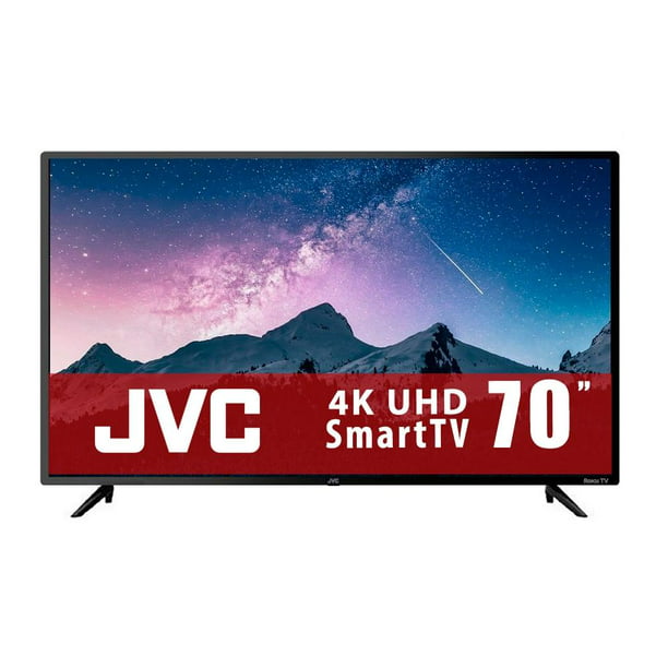 Televisor LED 70 pulgadas JVC con resolución 4K HDR10 y Android TV