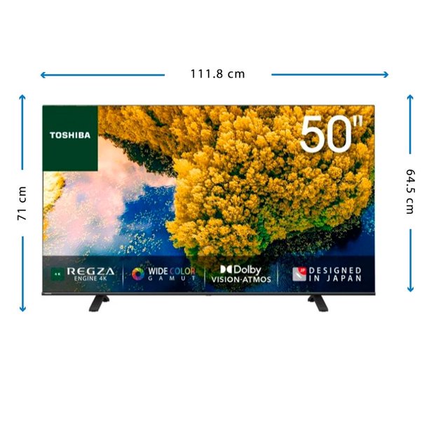 Comprá Televisor Smart LED Toshiba 50C350LS 50 4K Ultra HD Wifi - Negro -  Envios a todo el Paraguay