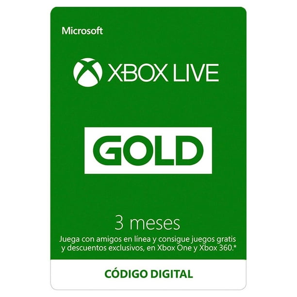 Proscrito anfitrión popurrí Tarjeta Xbox Live Gold para 3 Meses | Walmart en línea
