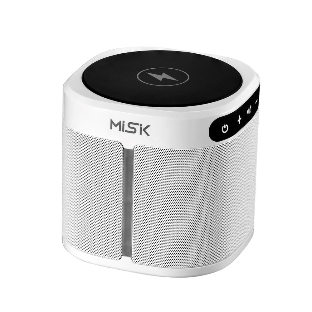 Bocina Bluetooth Misik con Cargador Inductivo y Luz Led