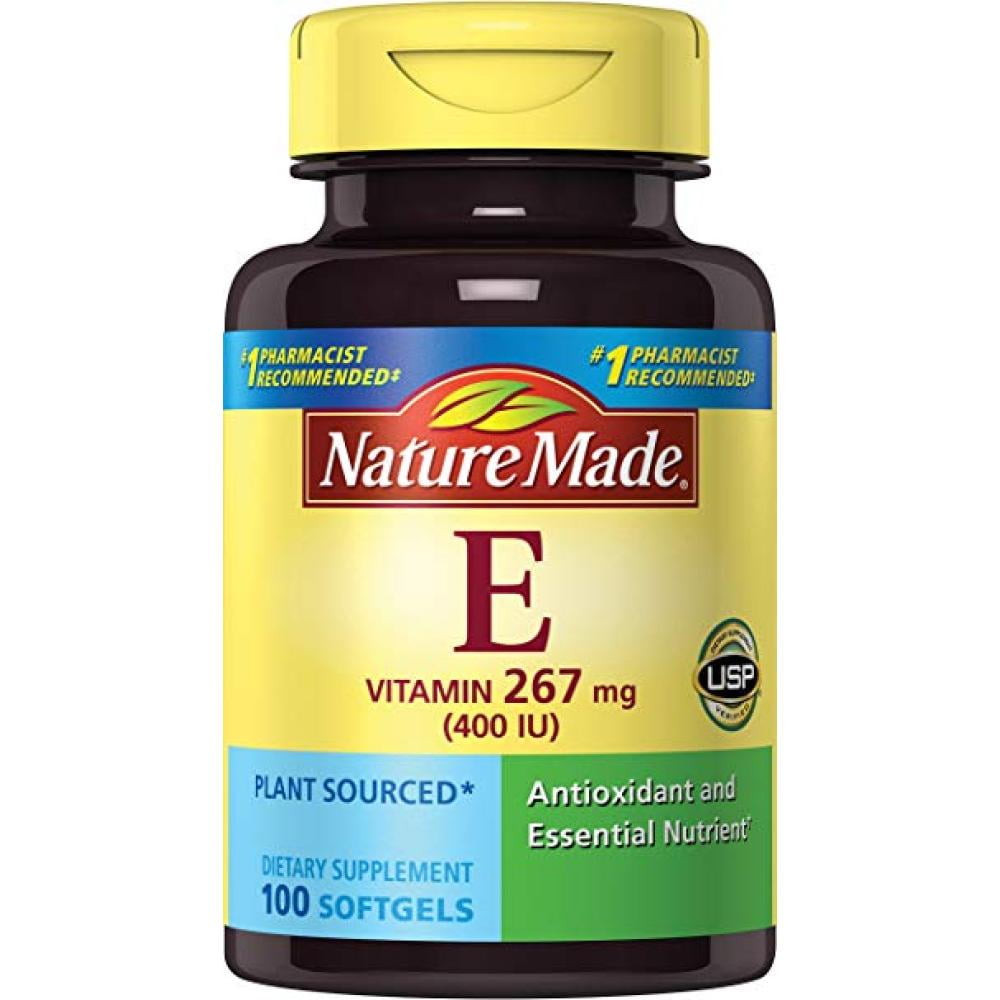 Suplemento Vitamina E 400 IU Nature Made dl-Alpha 100 Cápsulas Blandas ...