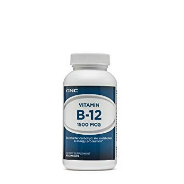 Suplemento Vitamina B12 1500 MCG GNC para el Metabolismo 90 Capsulas