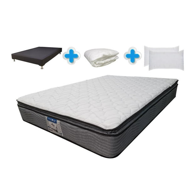 Colchón Restonic Gala Matrimonial más Box, Almohada 2Pack y Protector Restonic Restonic Gala