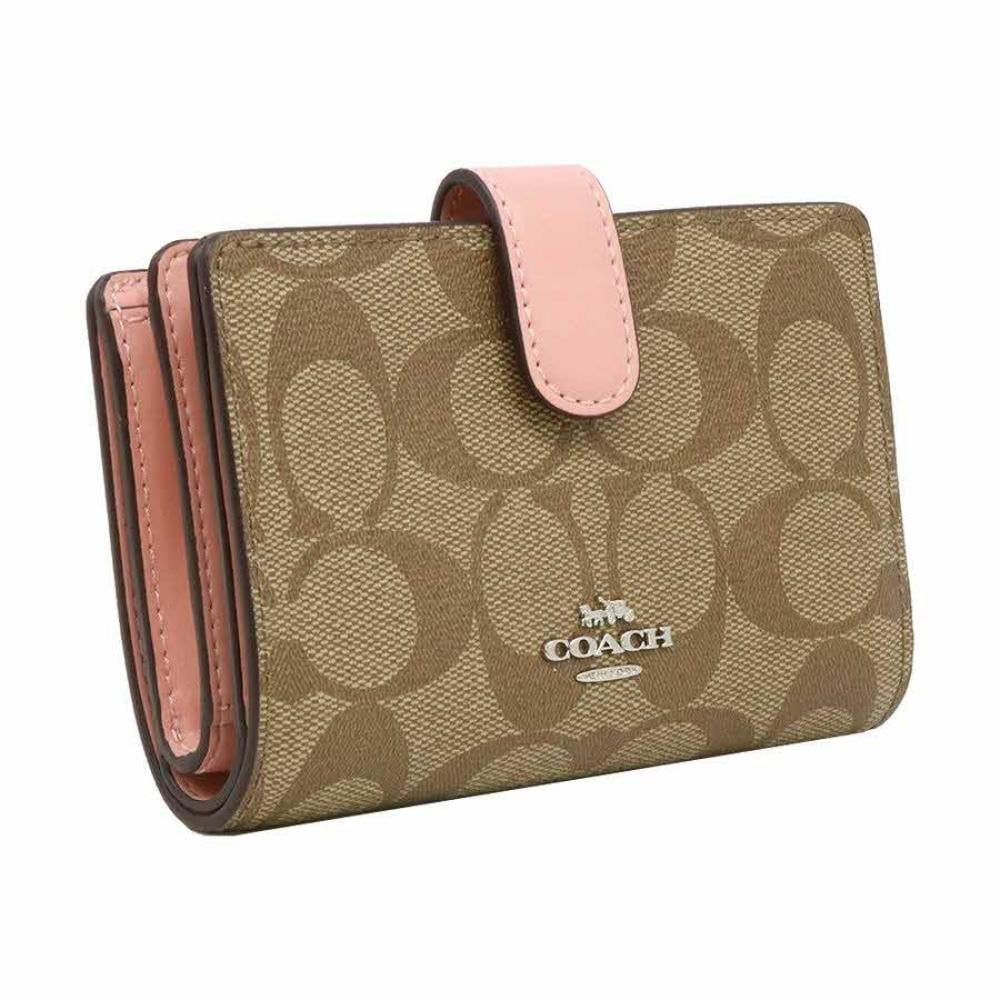 Cartera Coach F23553 Medium Corner Zip Wallet Miel Bodega