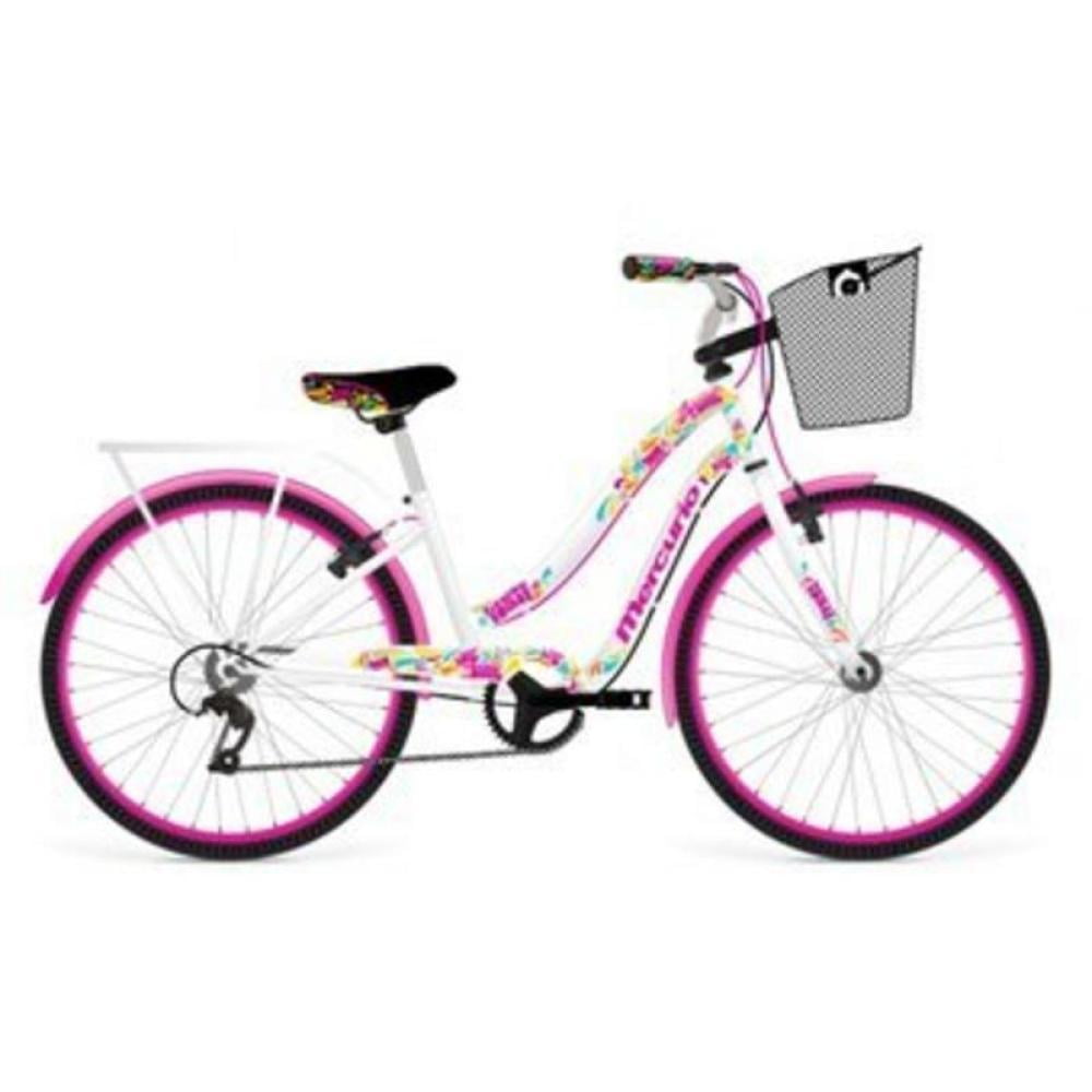 Bicicleta mercurio para dama con canastilla hot sale