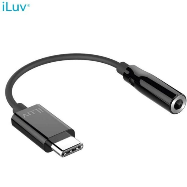 Cable Audio adaptador USB C a Audio Jack 3.5mm - Negro iLuv I115ADBK | Walmart en línea