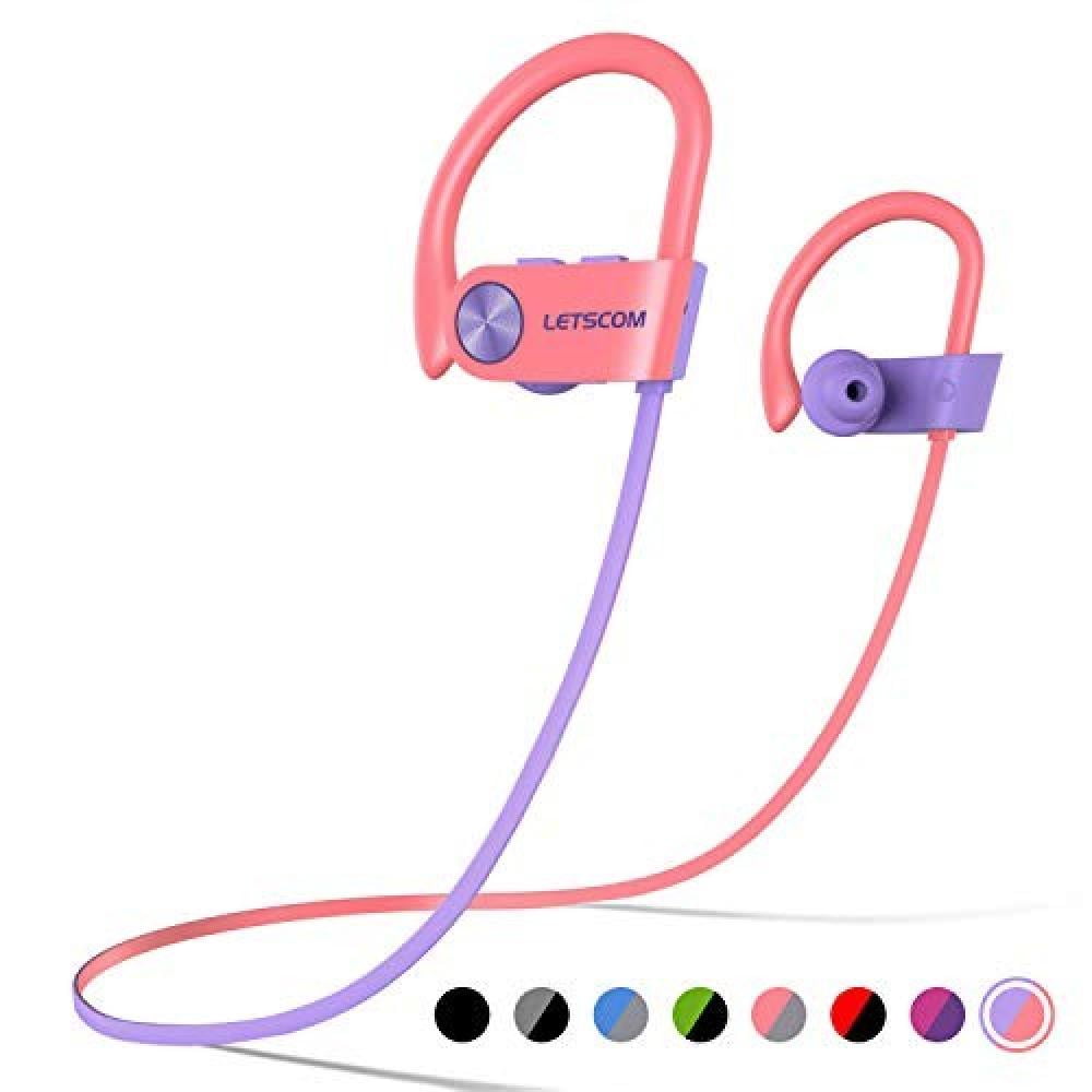 Aud fonos inal mbricos LETSCOM bluetooth 4.1 IPX7 Rosa Bodega