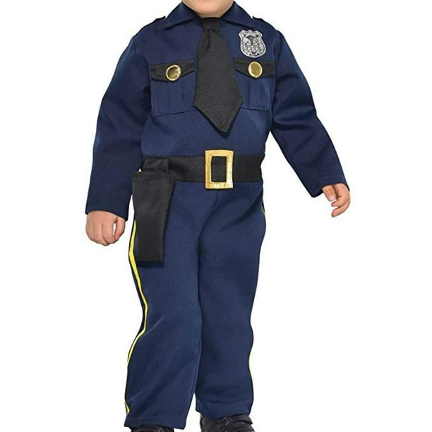 amscan Vestido de disfraz de policía para niña de 2 años, 1 unidad