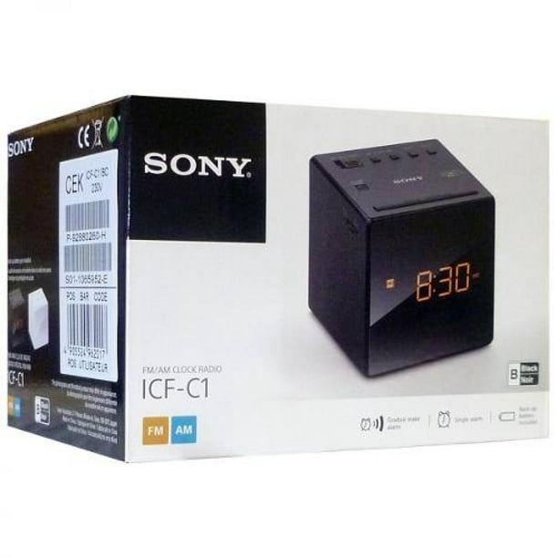Sony ICF-C1 - Radio despertador con pantalla LED, FM / AM analógico, negro  : SONY: : Electrónica