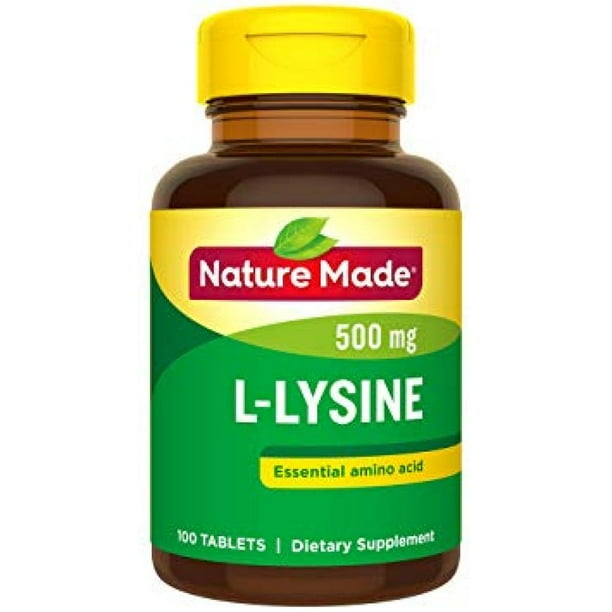 Suplemento LLysine Nature Made Aminoácidos 500mg 100 Tabletas Nature