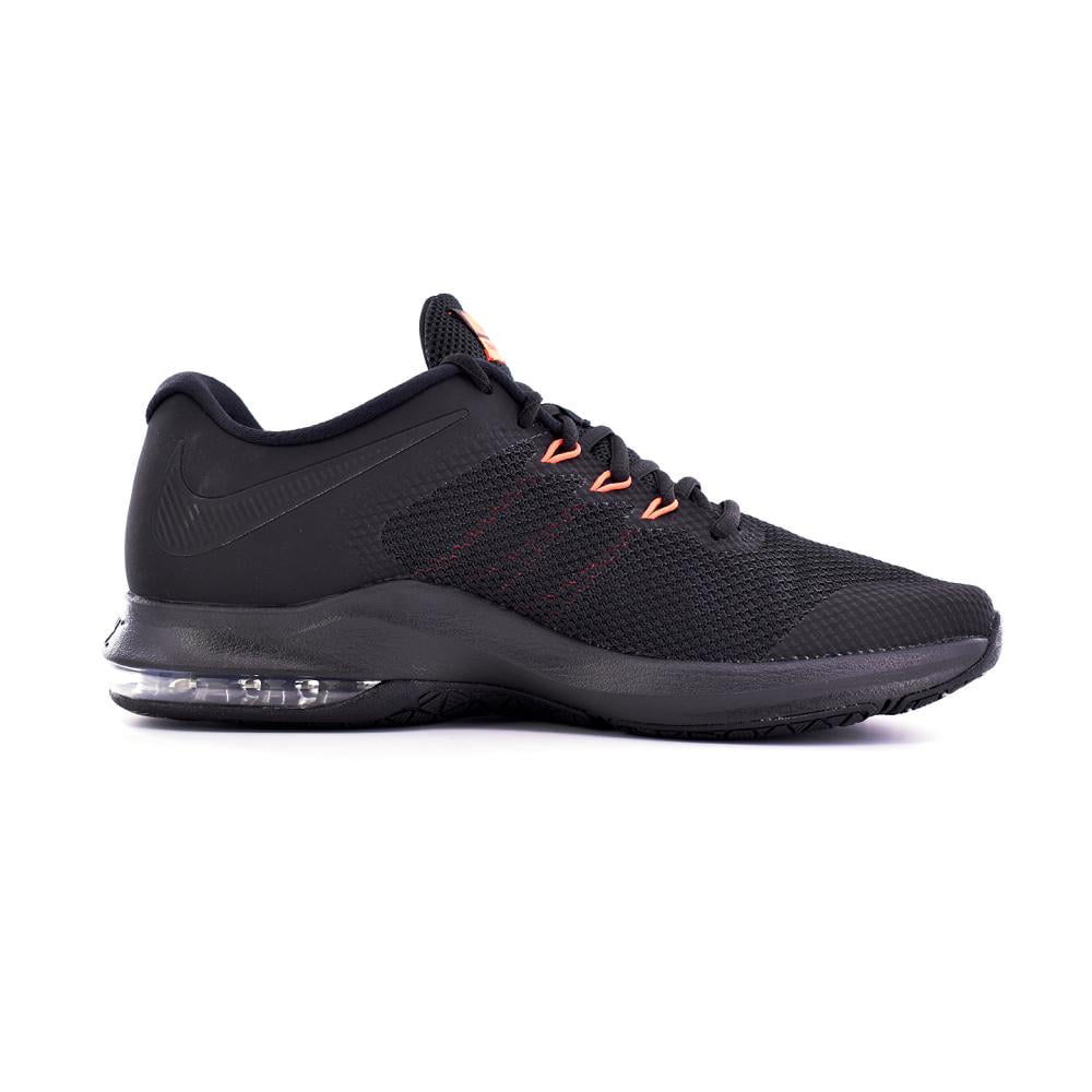 Tenis nike negro online con naranja