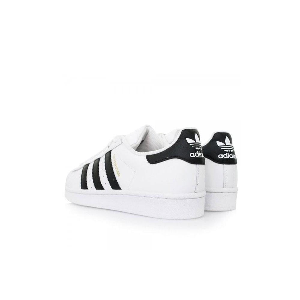 Adidas superstar blancas online con negro