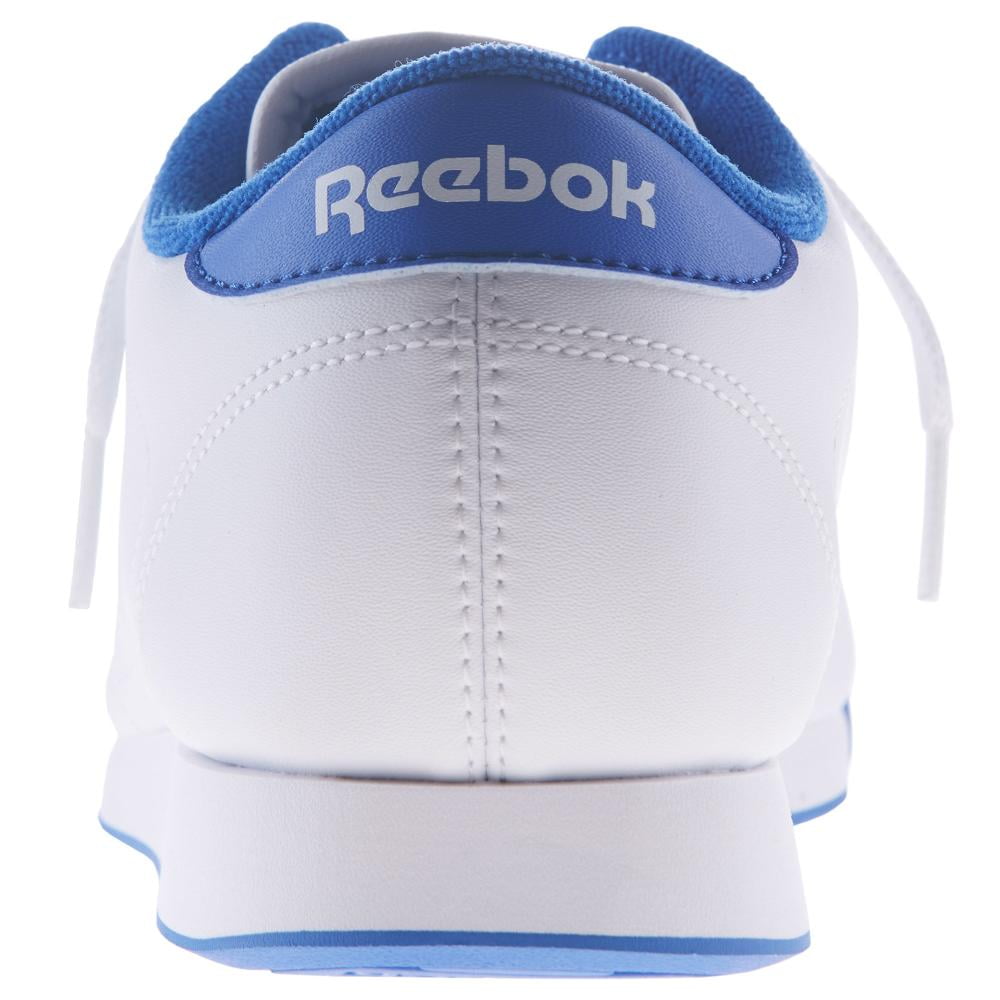 Tenis reebok best sale blancos con azul