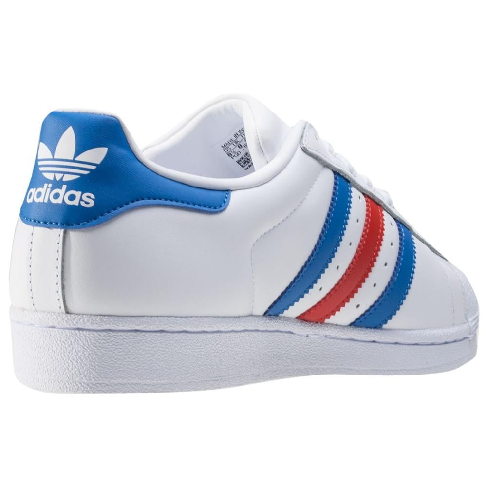 Tenis adidas franjas outlet azul y rojo