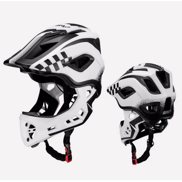 Casco Bici RockBros Con Visiera Integrata - Bianco/Titanio, 58-65 Cm, 251g