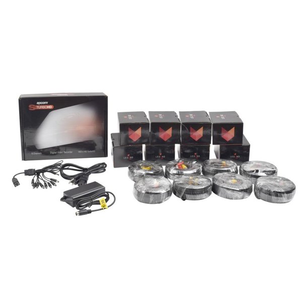 KIT CCTV DE 8 CÁMARAS TIPO BALA TURBOHD, DVR 1080P LITE LB7