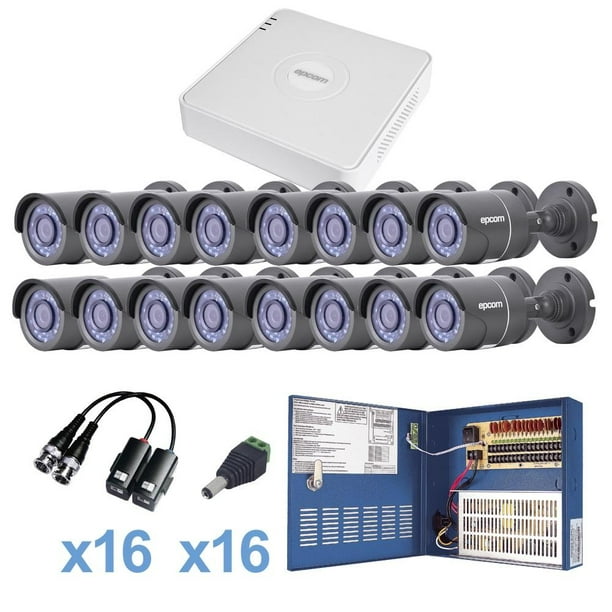 Kit Cctv De 16 CÁmaras Tipo Bala Turbohd Dvr Epcom Epcom K80003 Walmart En Línea