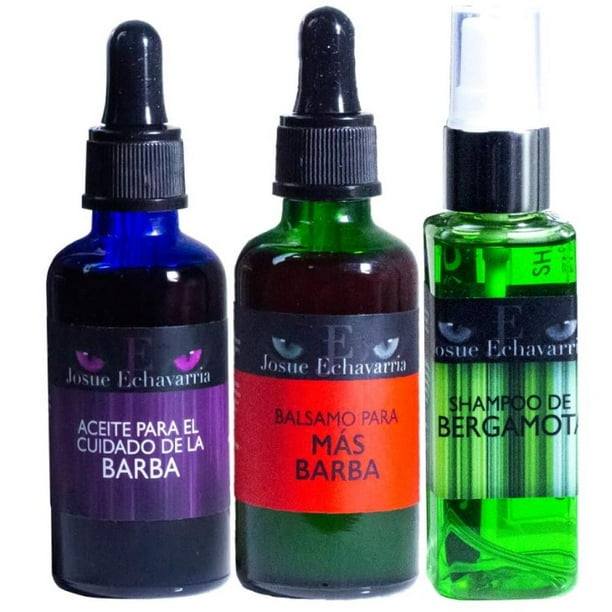 Kit Loción mas Barba, Shampoo Bergamota y Aceite Cuidado de Barba Josue