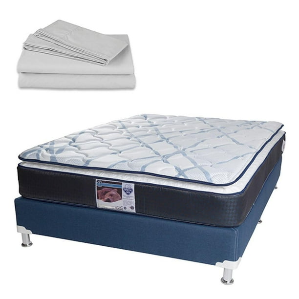 Colchones Spring Air Carmin Matrimonial con Box mas Sabanas Walmart